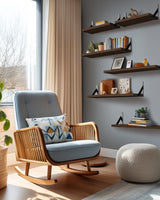 AMADA HOMEFURNISHING Wall Shelves Set of 6, Wood Floating Shelves for Wall Decor, Rustic Farmhouse Wall Shelves for Bedroom, Bathroom Shelves for Wall Storage, Book Shelves for Living Room, Brown AMADA HOMEFURNISHING