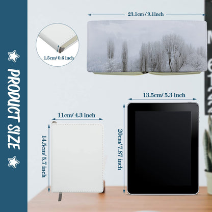 Zonon 2 Pcs Sublimation Journal Blank Notebooks A6 190 Pages Thick Faux Leather Notebooks Sublimation Notebooks Leather Sublimation Journal Notebooks for School Office Supplies, White