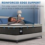 Queen Mattress, 12 Inch Bed in a Box, Cooling Memory Foam Pillow Top, Individually Pocket Coils for Motion Isolation, Medium Firm Support, Body Pressure & Back Pain Relief, CertiPUR-US Certified Marine Moon