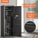 VEVOR 6-8 Rifles Gun Safe, Rifle Safe with Lock & Digital Keypad, Quick Access Tall Gun Storage Cabinet with Removable Shelf, Rifle Cabinet for Home Rifle and Shotguns VEVOR