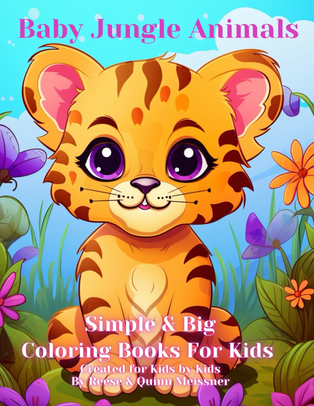 Baby Jungle Animals: Simple & Big Coloring Book For Kids (Simple & Big Coloring Books for Kids) WoodArtSupply