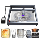 P2 Laser Engraver, 33W Output Laser Cutter, 180W Laser Engraving Machine, CNC Laser Cutter and Engraver Machine for Stainless Steel, Wood, Metal, Acrylic, Leather etc. ACMER