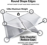 Honygebia Clear Acrylic Book Stands - Cross Frame Acrylic Book Holder, Open Bookstand for Display and Reading, Suitable for Art, Bible, Cookbook, Easel, Magazine, Textbooks 12.5" x 9.5" x 5.5" Honygebia