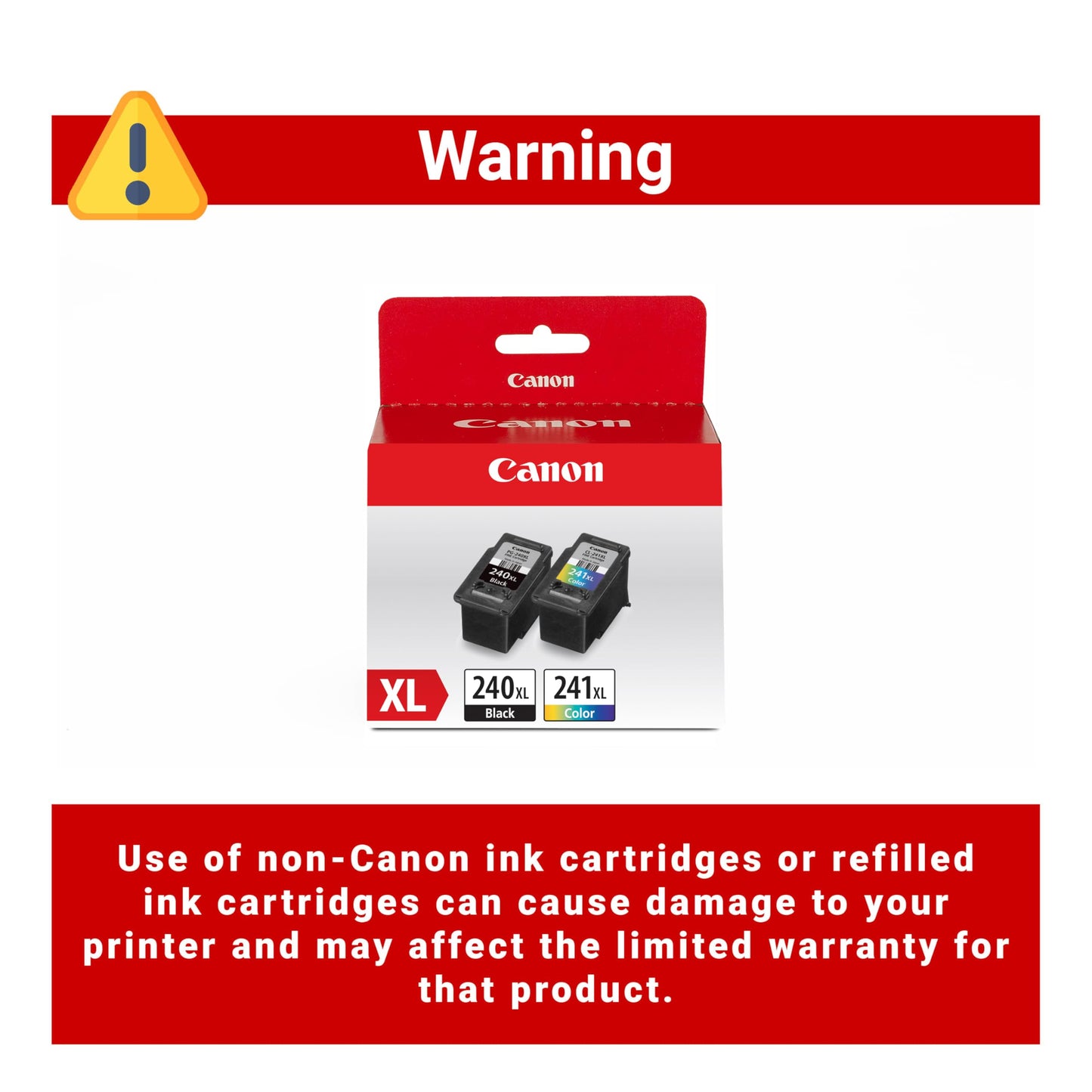 Canon Genuine Ink PG-240 XL / CL-241 XL Value Pack (2 Cartridges), Compatible with MG2120/3120/4120/2220/3220/4220/3520/3620, MX372/392/432/452/472/512/522/532, TS5120