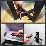 Electric Screwdriver, 4V Power Cordless Screwdriver Rechargeable Set with Li-ion Battery, 31 Bits&Extension Rod, 3 LED, 3 Adjustable Torque, Magnetic Hex Chuck, Mini Electric Screw driver Kit KITLUCK