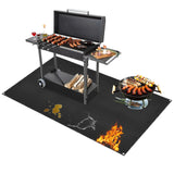 90x48 inch Outdoor Grill Mats for Outdoor Gril，Protective Mats for Decks and Patio BBQ,Fireproof Fire Pit Mat,Indoor Fireplace Mat,Oil Proof Waterproof Under Grill Floor Mats,Easy to Clean SONGC