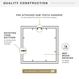 MCS Studio Gallery Classic 16x16 Picture Frame Black Woodgrain, Vertical & Horizontal Wall Hanging Large Picture Frame for Photos, Posters & Art Prints (1-Pack) MCS