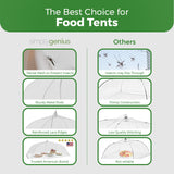 Simply Genius (6 Pack) Large and Tall 17x17 Pop-Up Mesh Food Covers Tent Umbrella for Outdoors, Screen Tents, Parties Picnics, BBQs, Reusable and Collapsible Food Tents - Food Covers for Outside Mesh Simply Genius