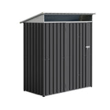 JYQAQA 5x3 FT Outdoor Garden Storage Shed, Waterproof Metal Garden Sheds with Window and Lockable Double Door, Weather Resistant Steel Tool Storage House Shed for Patio, Lawn Dark Gray JY QAQA PET