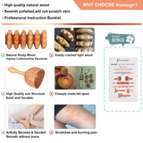 Komogir 3-in-1 Wood Therapy Massage Tools Lymphatic Drainage Massager Wooden Massager for Maderoterapia,Anti-Cellulite, Body Sculpting & Contouring Komogir