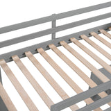 CITYLIGHT Twin Loft Bed with Desk and Shelves,Wooden Twin Size Loft Bed with Desk and Storage Drawers, Space Saving Loft Bed Twin for Kids Girls Boys (Twin,Grey) CITYLIGHT