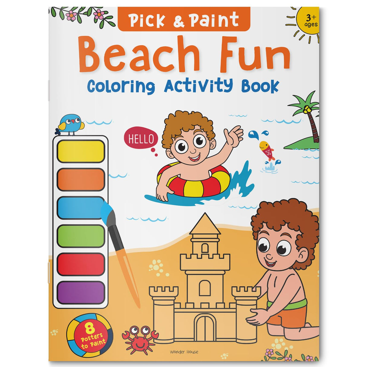 Beach fun: Pick and Paint Coloring Activity Book WoodArtSupply