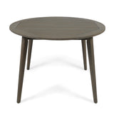 Christopher Knight Home Nick Outdoor Acacia Wood Round Dining Table, Gray Finish Christopher Knight Home