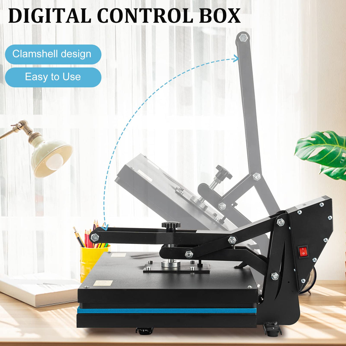 SmarketBuy Heat Press 16x24 Inch, High Pressure Clamshell Heat Press Machine 1800W, Large Heat Press Digital Control Heat Transfer Machine for T Shirts SmarketBuy