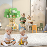 RUPOLX 5-Tier Tree Kids Bookshelf, Toddler Montessori Shelf Book Rack, Toy and Book Storage for Kids, Wooden Children's Bookcase, Toy Storage Organizer for Preschool, Kid Room, Playroom, Nursery-001 RUPOLX