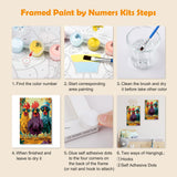 MOGTAA Chicken Paint by Numbers Kit for Adults Beginners with Frame, Animal Adult Paint by Number Kits on Canvas with Easel, Easy DIY Oil Painting Kits for Home Decor, 8x12in MOGTAA