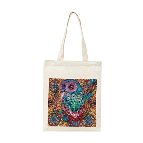 JGA JOGGING ARM 5D Diamond Painting Shopping Canvas Tote Bag Art DIY Painting Pen Handmade Handbags Owl Pattern for Women JGA JOGGING ARM