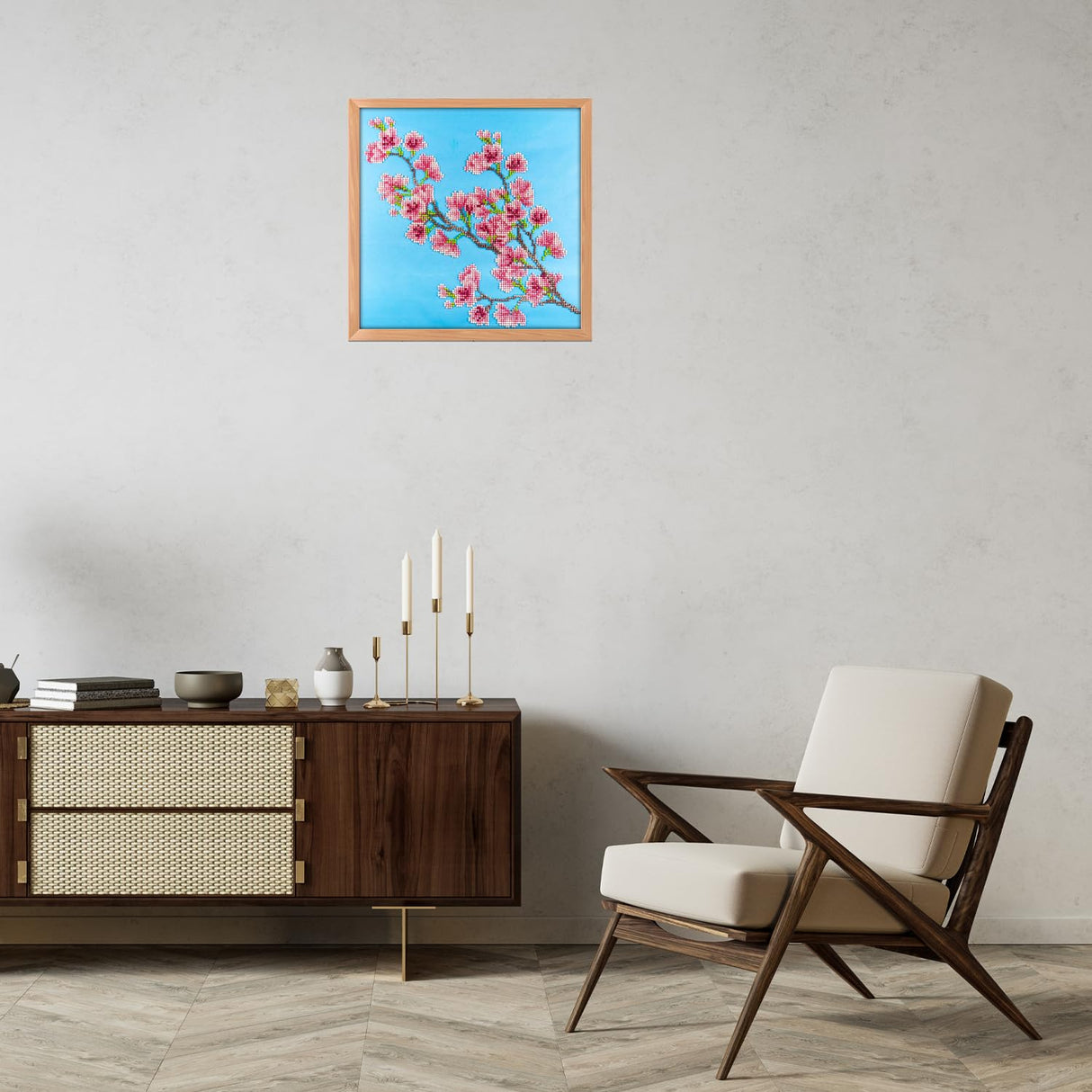 DIAMOND ART BY LEISURE ARTS Diamond Painting Kits for Adults 12"X12" Intermediate Cherry Blossom, Full Drill, Art Kits, Dimond Art, for Adults, Kit DIAMOND ART BY LEISURE ARTS