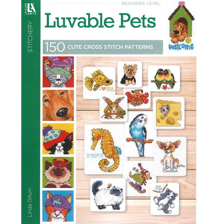 Leisure Arts Cross Stitch Luvable Pets Cross Stitch Book, Patterns, Books, Pattern Book, Design Books, Design Books LEISURE ARTS