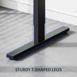 FLEXISPOT Electric Standing Desk 48 x 24 Inch Adjustable Height Desk Home Office Computer Workstation Sit Stand Desk, Black Top + Black Frame FLEXISPOT