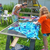 Vanstek Tie Dye Kit, 24 Colors Tie Dye Shirt DIY Fabric Dye for Women, Kids, Men, with Rubber Bands, Gloves, Plastic Film and Table Covers for Family Friends Group Party Supplies Vanstek