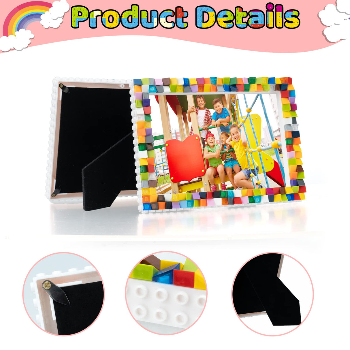HAPMARS DIY Mosaic Photo Frame Craft Kits - Creative Arts & Crafts Mosaic Kits Summer Activities for Ages 6-12,Make Your Own Picture Frame Fun STEM Craft Birthday Easter Christmas Gifts for Boys Girls HAPMARS