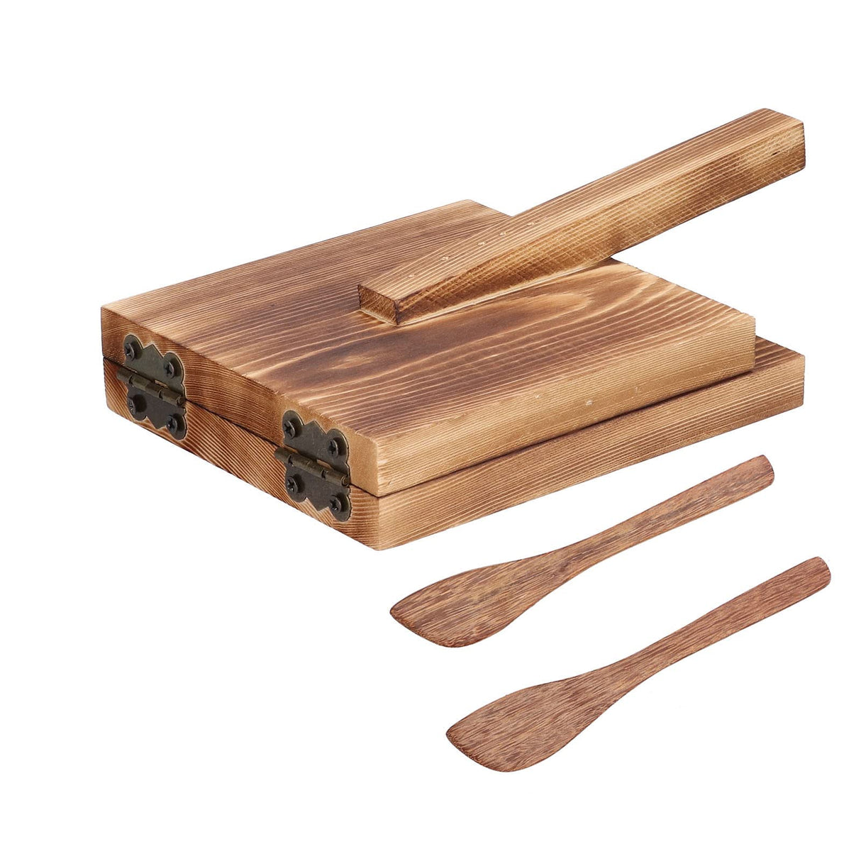 Restokki Tortilla Press Wood Multifunction Nonslip Wooden Handle Fine Workmanship Dough Pressing Tool Restokki