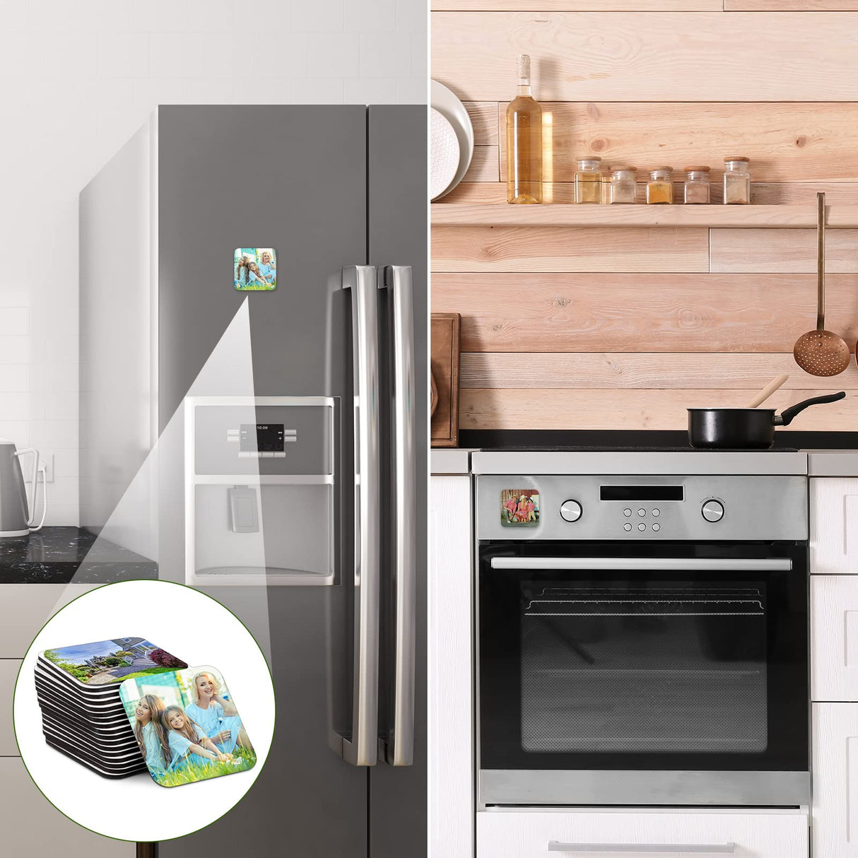 16 Pcs 3 x 3 Inch Sublimation Blank Refrigerator Magnets Sublimation Square Fridge Magnets Sublimation Magnet Blanks MDF Sublimation Blanks DIY Decorative Magnets for Car Home Office Kitchen Wall Flutesan