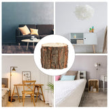 Wood Flower Pot Tree Stump Planter Artificial Plants Wood Vase Natural Wood Flower Pot Rustic Bark Planter Wood Farmhouse Decoration Healeved