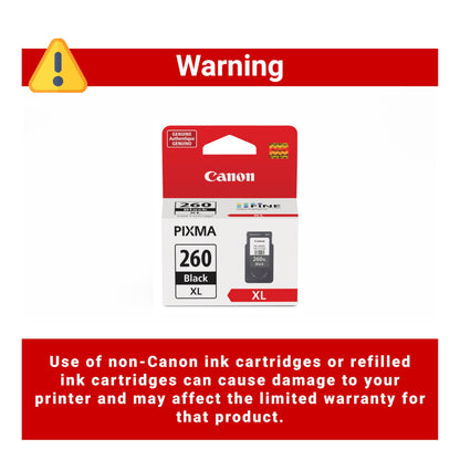 Canon PG-260 XL Genuine Black Ink Cartridge, Compatible with TS5320/6420/6420a,TR7020/7020a