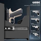 Slider Hidden Handgun Safe, Biometric Fingerprint Smart Pistol Safe for Nightstand, Desk, Bedside - Auto Sliding Door- Fingerprint, PIN Code, KEY Access (Classic) VoleStay
