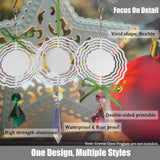 WindMage 12 Pack 3inch Sublimation Wind Spinner Blanks 3D Aluminum Metal Wind Sculpture Kinetic Spinners for Yard Garden Indoor Art Ornaments Xmas Hanging Decoration (Floral) WindMage