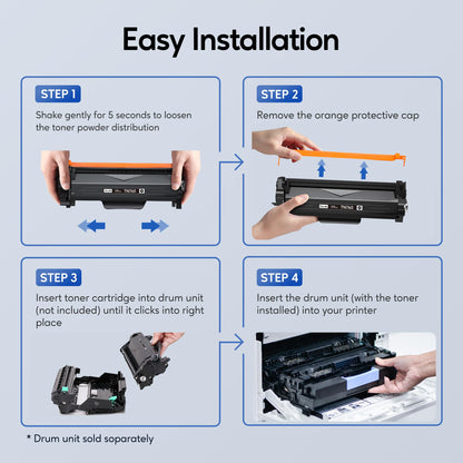 Forzik Compatible Toner Cartridge Replacement for Brother TN760 TN-760 TN730 TN-730 High Yield Compatible with DCP-L2550DW HL-L2350DW MFC-L2710DW Printer (4 Black)