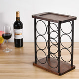 ALLCENER Countertop Wine Rack, Wood Wine Bottle Holder, Perfect for Home Decor & Kitchen Storage Rack, Bar, Cellar, Cabinet, Pantry, etc (Hold 6 Bottles) ALLCENER
