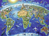 Ravensburger World Landmarks Map | 300-Piece Educational Jigsaw Puzzle for Kids | Unique Pieces | FSC Certified Materials Ravensburger