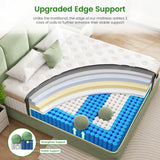 Firm King Mattress, [Enhanced] 12 Inch King Size Hybrid Mattress in a Box With Gel Memory Foam & Independent Pocket Springs, Pressure Relief, Strong Edge Support, 365-Night Trial, CertiPUR-US EEN EEN SLEEP