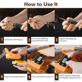 ITEFDTUTNE Cordless Soldering Station for Dewalt 20V Max Battery（Battery Not Included）, Electric Digital LCD Display Soldering Iron Station,Fast Heating Up Soldering Station for DIY, Appliance Repair ITEFDTUTNE