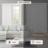 CHICOLOGY Vertical Blinds , Door Blinds & Shades , Blackout Window Shade , Vertical Blinds for Doors , Sliding Blinds Oxford White (Vinyl) 78"W X 84"H CHICOLOGY