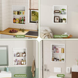 Oenalw 14x18 Medicine Cabinet Recessed Stainless Steel, 2-Tier, Medicine Cabinet Organizer,Stainless Steel Wall Niche, Bathroom Wall Cabinet, Recessed Bathroom Cabinet, Cabinet recessed Wall Cabinet Oenalw