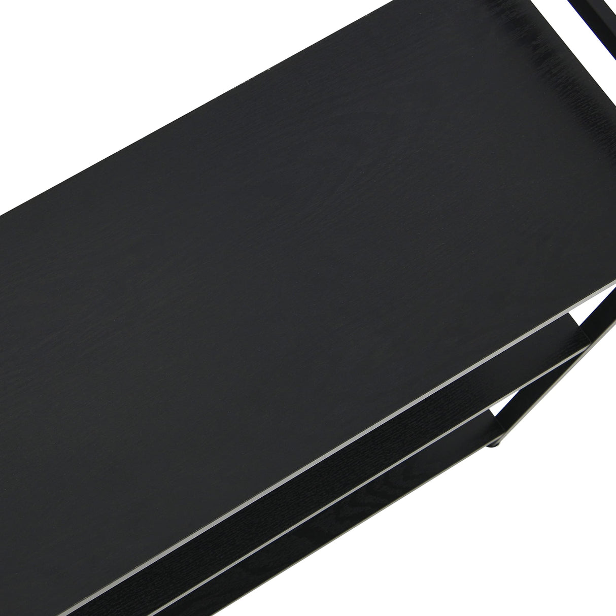 Household Essentials 3 Tier Wide Book Shelf, Medium, Black Oak Finish Household Essentials