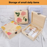 GNIEMCKIN 6 Pack Wooden Box, Unfinished Unpainted Wood Boxes for Crafts, DIY Projects, and Jewelry Storage (7x7x3 inch) GNIEMCKIN