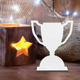 EXCEART Office Desk Decor Trophy Blank Table Sign for Party Table Sublimation Decorations Table Centerpiece Sublimation Blanks Ornaments The Sign Decorate White Supplies Sports EXCEART