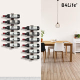 B4Life Wine Rack Wall Mounted for 12 Wine Bottles Wall Wine Rack Wood Wine Racks for Wall, Wine Holder Wall Mounted Wine Bottle Racks for Kitchen, Dining Room, Bar B4Life