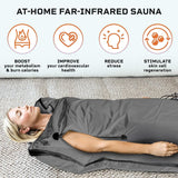 LifePro Sauna Blanket for Detoxification - Portable Far Infrared Sauna for Home Detox Calm Your Body and Mind Large Gray - Sauna for in-Home Use LifePro