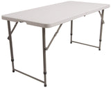 Elevon Portable Utility Camping Crafting Folding Table, 4 Feet, White Elevon