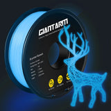 GIANTARM Glow in The Dark Blue Luminous 1.75mm(±0.03mm) PLA Filament 1kg Spool, High Brightness and Long Time Glow, Fit for Most FDM 3D Printer GIANTARM