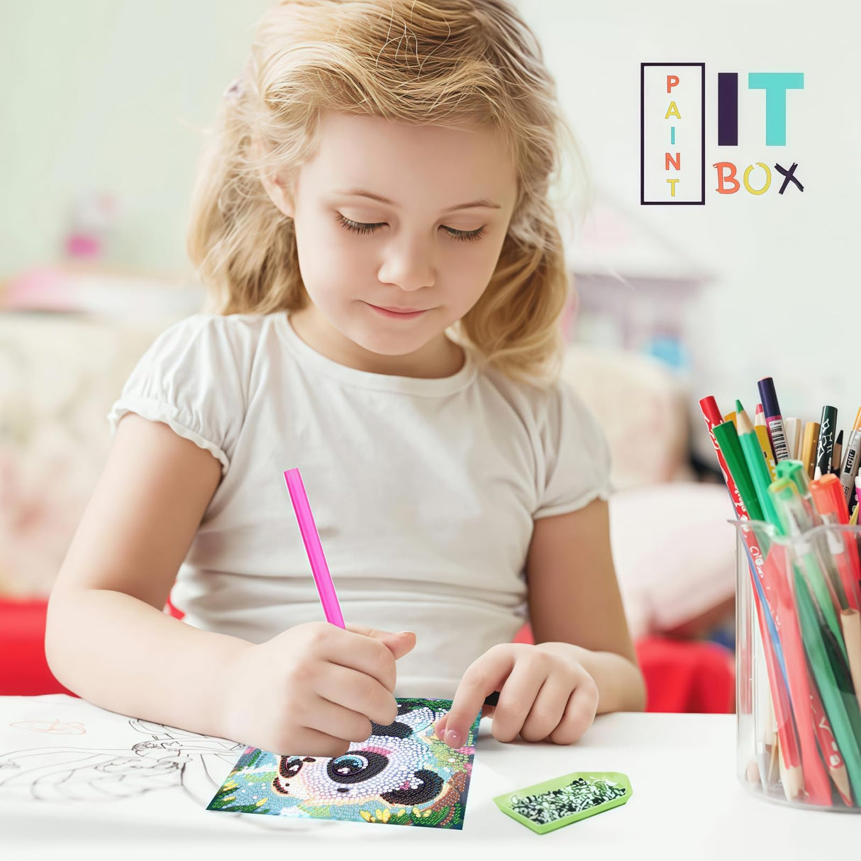 6 Pack 5D Cow Diamond Painting Kits for Kids Beginners,Cute Animals DIY Diamond Art Kit for Kids,Full Round Drill Big Gem Art for Kid,Home Wall Decoration 6X6 inch Acelii