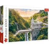 Trefl Las Lajas Sanctuary, Colombia 1000 Piece Jigsaw Puzzle Red 27"x19" Print, DIY Puzzle, Creative Fun, Classic Puzzle for Adults and Children from 12 Years Old Trefl