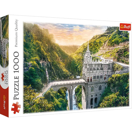 Trefl Las Lajas Sanctuary, Colombia 1000 Piece Jigsaw Puzzle Red 27"x19" Print, DIY Puzzle, Creative Fun, Classic Puzzle for Adults and Children from 12 Years Old Trefl