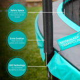 SKYWALKER TRAMPOLINES 12 FT Round Trampoline with Safety Enclosure Net, Outdoor Trampoline, ASTM Approved Skywalker Trampolines